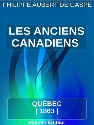 cover image of Les anciens canadiens